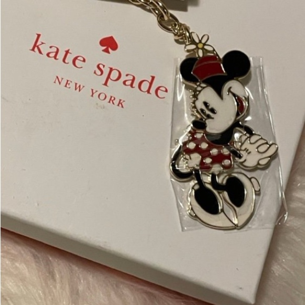 Kate Spade x Disney Minnie Mouse Keychain NWT RARE Discontinued